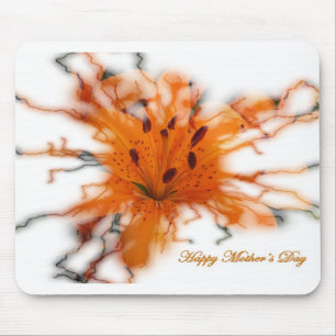 Orange lilja Mousepad Musmatta