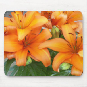 Orange liljablommor musmatta