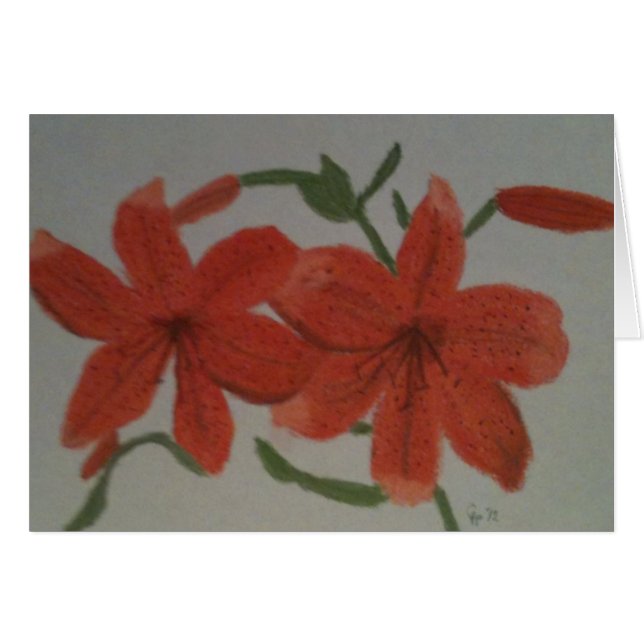 Orange liljar OBS kort (Framsidan Horizontal)