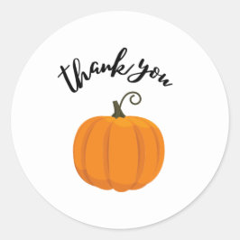 Orange lilla pumpa Tack Stickers Runt Klistermärke