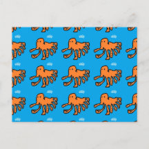 Orange lille Octopus by Master C..M.F.B