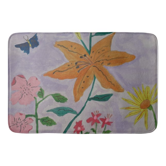 Orange Lily Bath Mat Badrumsmatta (Framsidan)