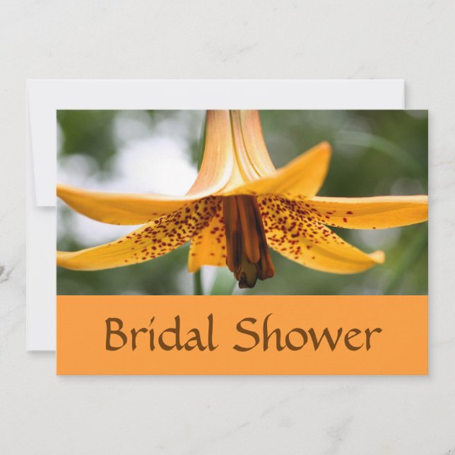 Orange Lily Flower Shower-inbjudan Inbjudningar (Framsida)
