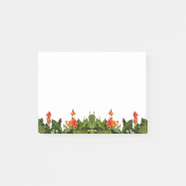 Orange Lily Flowers in A Garden Post-it Block