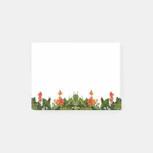 Orange Lily Flowers in A Garden Post-it Block