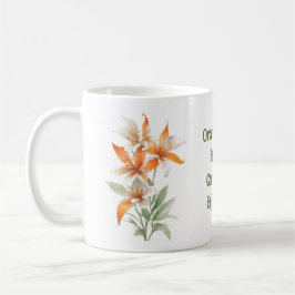 Orange Lily Flowers Kaffemugg