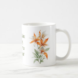 Orange Lily Flowers Kaffemugg