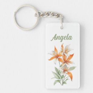 Orange Lily Flowers Personlig