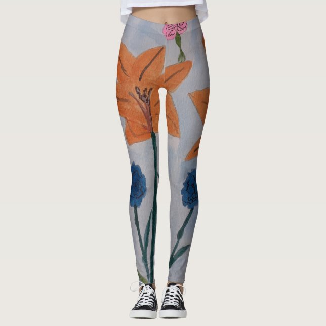Orange Lily Leggings (Framsida)