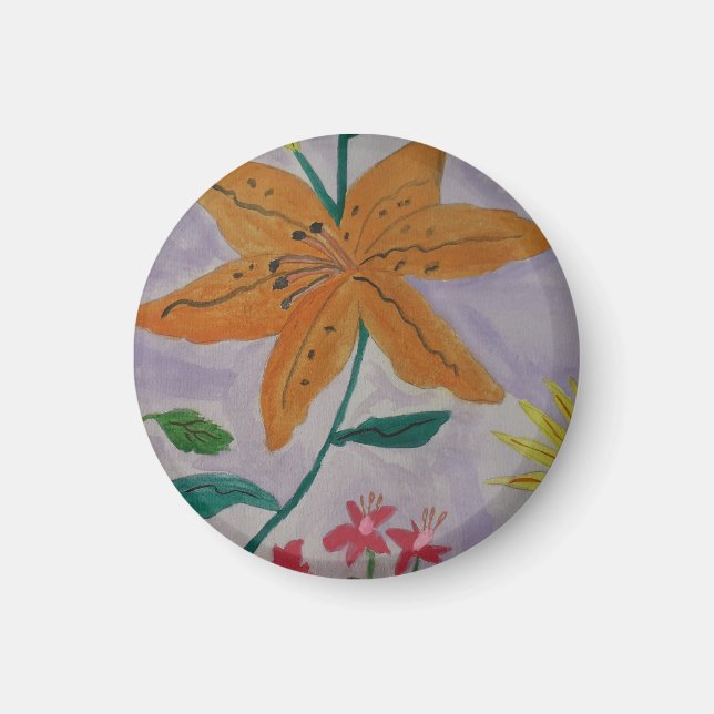 Orange Lily Magnet (Framsidan)