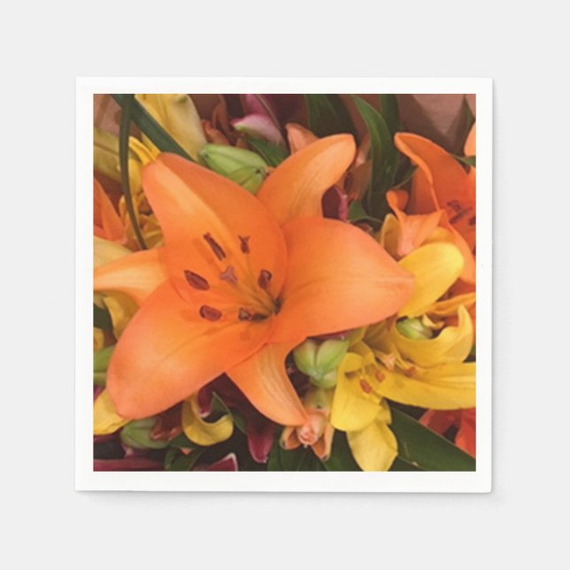Orange Lily Pappersservett (Framsidan)