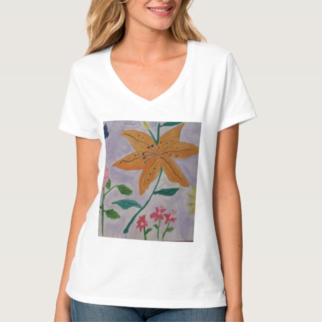 Orange Lily T Shirt (Framsida)