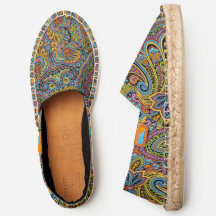 Orange Lime Green Rosa Turcos Blue Paisley Art