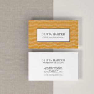 Orange Linen-Professionell för vanlig Elegant Visitkort