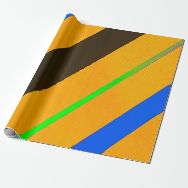 Orange linjer presentpapper (Utrullad)