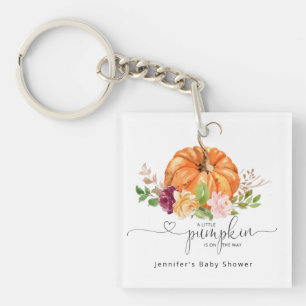 Orange, liten babydusch, akrylisk nyckelkedja