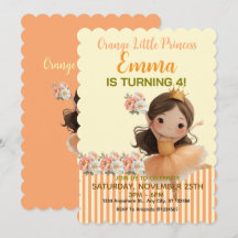 Orange Liten Prinsessa Bal 