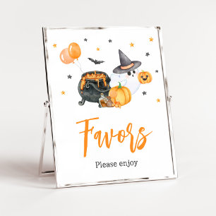 Orange Little Boo Ghost Baby Shower-favoriter Poster