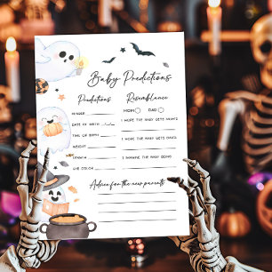 Orange Little Boo Halloween Baby Predictions Game