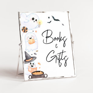 Orange Little Boo Halloween Bokar och presenter Poster