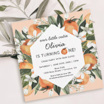 Orange Little Cutie 1st Birthday Party Investigati