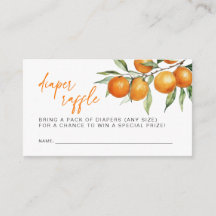 Orange Little Cutie Baby Shower Raffle