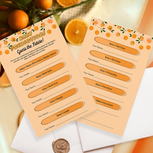 Orange Little Cutie Citrus Baby Predictions Game (Skapare uppladdad)