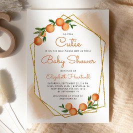 Orange Little Cutie Citrus Baby Shower Inbjudningar