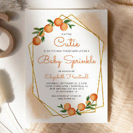 Orange Little Cutie Citrus Baby Sprinkle Inbjudningar