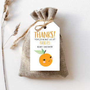 Orange Little Cutie Citrus Tack Favor Presentetikett