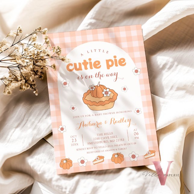 Orange Little Cutie Paj Baby Shower-inbjudan Inbjudningar (Skapare uppladdad)