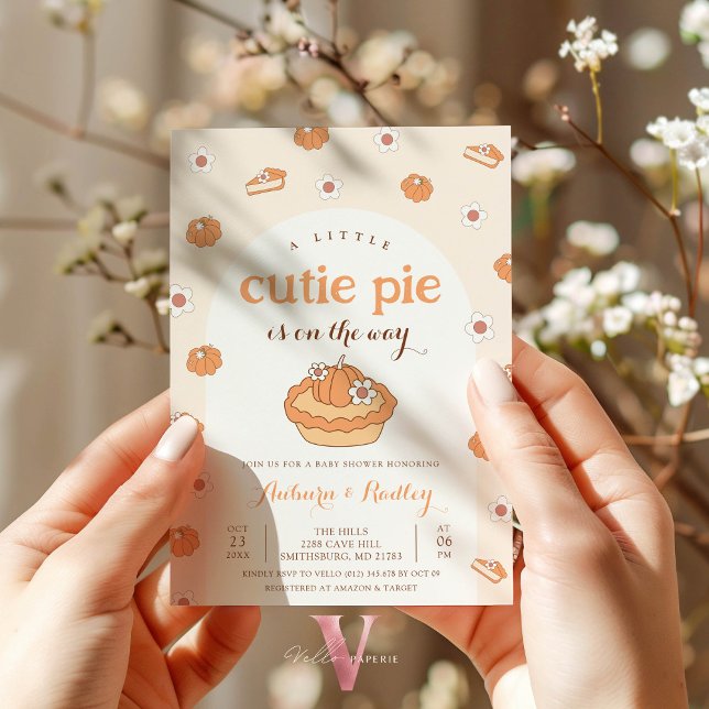 Orange Little Cutie Paj Baby Shower-inbjudan Inbjudningar (Skapare uppladdad)