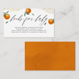 Orange Little Cutie Script Bokar för Baby Tilläggskort