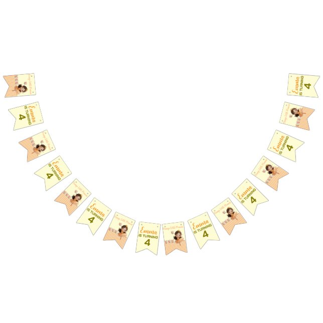 Orange Little Princess Boll buntbanderoll Vimplar (Alla)