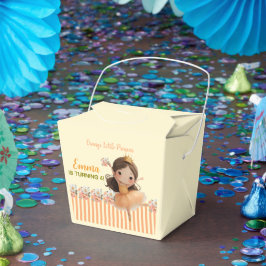Orange Little Princess Boll Favor Box Presentaskar