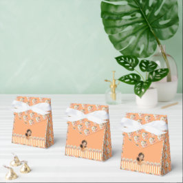 Orange Little Princess Boll Favor Box Presentaskar