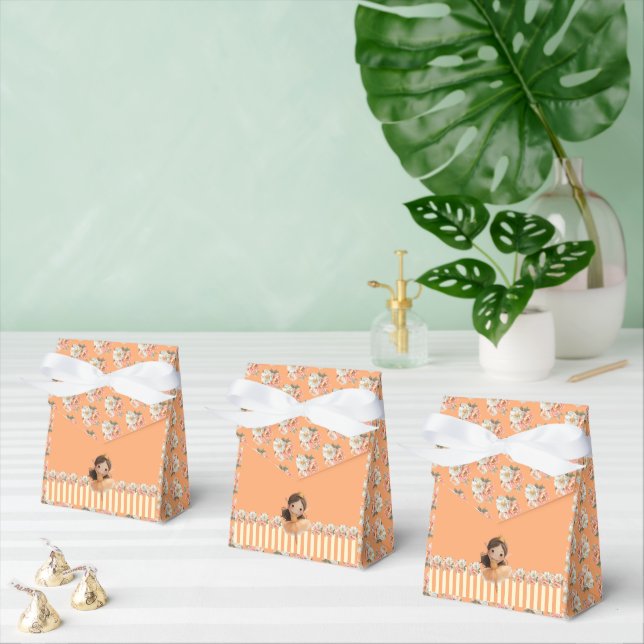 Orange Little Princess Boll Favor Box Presentaskar (Multipel)