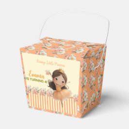 Orange Little Princess Boll Favor Box Presentaskar