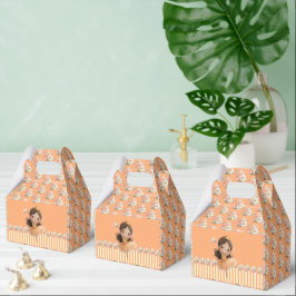 Orange Little Princess Boll Favor Box Presentaskar
