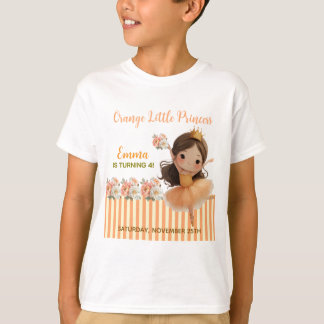 Orange Little Princess Boll T Shirt