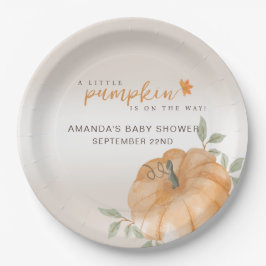 Orange Little Pumpkin Autumn Fall Baby Shower