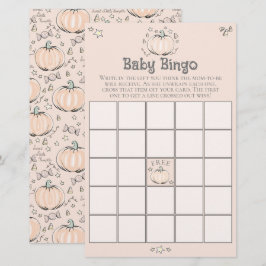 Orange Little Pumpkin Baby Bingo Baby Shower Game