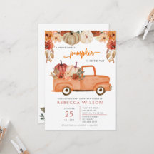 Orange Little Pumpkin Gender Neutral Baby Shower