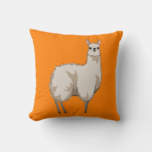 Orange Llama Cushion Kudde (Framsida)