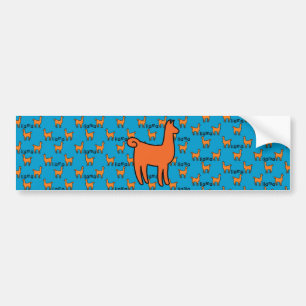Orange Llamasbildekal Bildekal