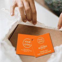 Orange Logotyp Tack För Köpet Förmånsetiketter