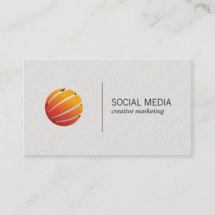Orange Logotypen Stilized Globe från företag Visitkort