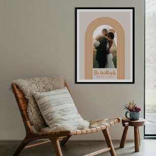 Orange Lombard Lines Arch Anpassad Foto Art Print Poster
