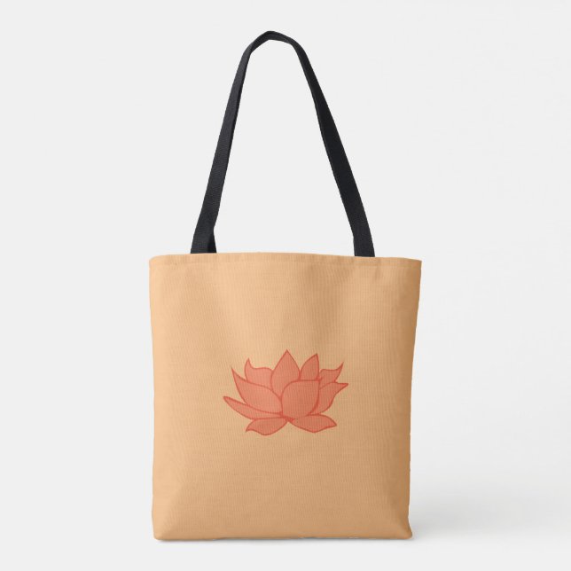 Orange Lotus Flower Tygkasse (Baksida)