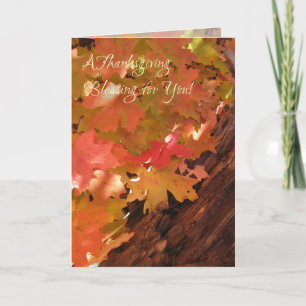 Orange Löv (1) Thanksgiving Card Helgkort
